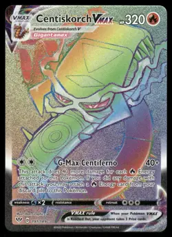 Pokemon Cards Centiskorch VMAX 191/189 Darkness Ablaze Rare Rainbow NM - Image 1