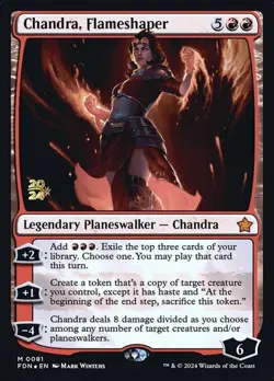 1x Chandra, Flameshaper - Foil - Prerelease Promo MTG Prerelease/Game Day/Launch - Image 1