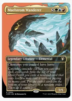 1x MTG Maelstrom Wanderer *Borderless* Commander Masters Rare! NM Mint! - Image 1