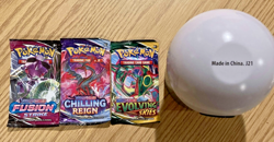 Pokemon TCG Evolving Skies Fusion Strike Chilling Reign Booster Pack lot of 3 - Image 1