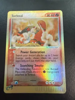 Pokemon TCG Torkoal Reverse Holo Dragon 12/97 LP - Image 1