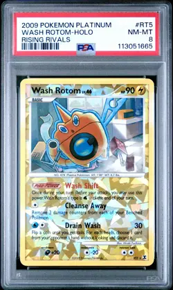 2009 POKEMON PLATINUM RISING RIVALS #RT5 WASH ROTOM-HOLO PSA 8 - Image 1