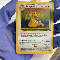 Pokemon Dragonite 4/62 Holo Unlimited Fossil (1999) WOTC Unlimited LP TCG MP - Image 5
