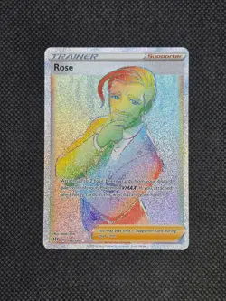 Pokemon TCG Rose Darkness Ablaze 196/189 Rainbow Holo Secret Rare - Image 1
