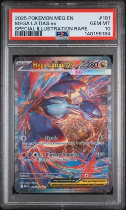 2025 POKEMON MEG EN-MEGA EVOLUTION #181 MEGA LATIAS EX PSA 10 - Image 1