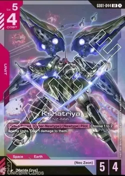 Kshatriya GD01-044 LR Gundam TCG Card Game Foil, English, Newtype Rising - Image 1
