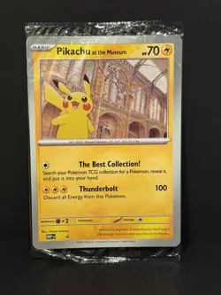 Pokemon TCG Promo Oversized Card - Pikachu at the Museum (Sealed) - UK - Image 1