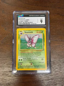 Pokemon Venomoth Holo Rare Card 13/64 Jungle No Symbol Error CGC 9 Mint - Image 1
