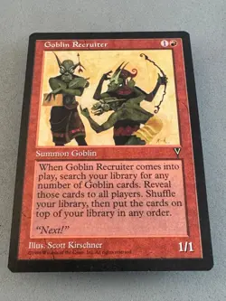 MTG—Goblin Recruiter Visions Regular—Light Play NM—Vintage Magic the Gathering - Image 3