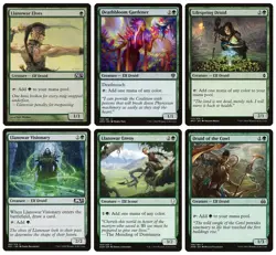 MTG - 6 x Playsets of Green Elf Mana Dorks (6 x 4) for Tribal deck building - LP - Image 1