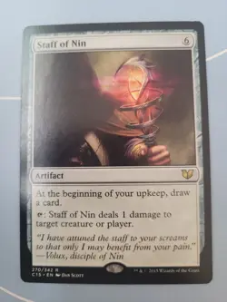 MTG Staff of Nin - Commander 2015 C15 English Magic #270/342 Rare LP - Image 1