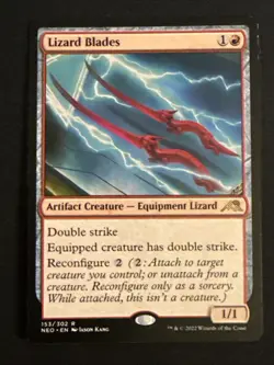 1x Lizard Blades (153) Kamigawa: Neon Dynasty MP MTG Magic the Gathering x1 MKE - Image 1