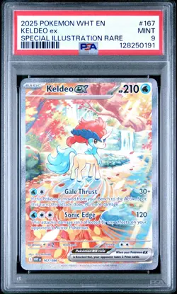 Keldeo Ex Pokemon Wht En-White Flare 167 PSA 9 - Image 1