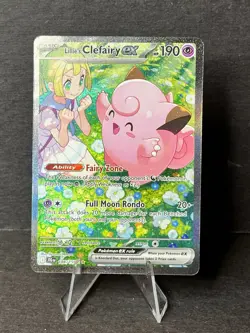 Pokemon TCG Journey Together Lillie's Clefairy EX Holo Card 184/159 - Image 1