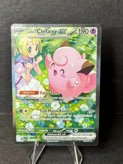 Pokemon TCG Journey Together Lillie's Clefairy EX Holo Card 184/159 - Image 2