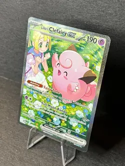 Pokemon TCG Journey Together Lillie's Clefairy EX Holo Card 184/159 - Image 4