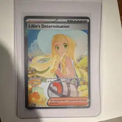 Pokemon Lillie's Determination Trainer Card Rare Me01 184/132 English - Image 1