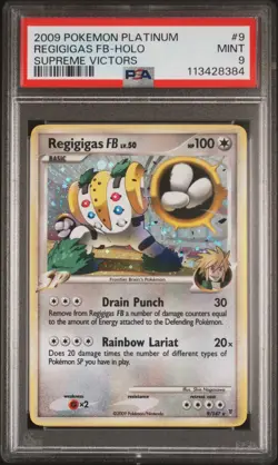 2009 POKEMON PLATINUM SUPREME VICTORS #9 REGIGIGAS FB-HOLO PSA 9 - Image 1