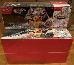 ✅LOT OF 5 - Pokemon Prismatic Evolutions Surprise Box & Booster Bundle SEALED✅ - Image 1