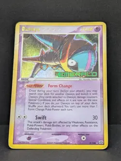 Deoxys (Speed Forme) 2/106 Emerald Reverse Holo Rare Pokemon TCG Nintendo MP - Image 3