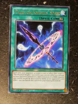 Yugioh Cards: PHANTOM KNIGHTS' SPEAR WIRA RARE # 8H72 - Image 1