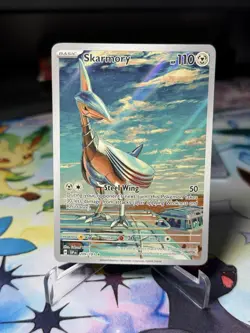 Pokemon TCG Skarmory 209/191SV08: Surging Sparks Illustration Rare Holo Card - Image 1