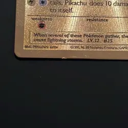 Pokemon TCG Celebrations Pikachu Gold Metal Card 58/102 25th Anniversary - Image 2