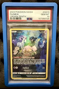 Pokemon TCG Mew GG10 FA Crown Zenith Galarian Gallery PSA 10 [Bumper Included] - Image 1