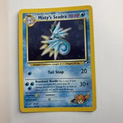 Pokemon TcG Misty’s Seadra 9 Holo Rare Prerelease Gym Heroes Vintage NM - Image 1