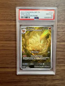 2023 POKEMON OBF EN-OBSIDIAN FLAMES ILLUSTRATION RARE #199 NINETALES PSA 10 - Image 1