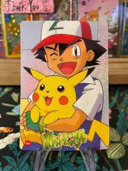 Pikachu Ash Squirtle 105Vintage Vending Sticker! Pokemon Read Description - Image 2