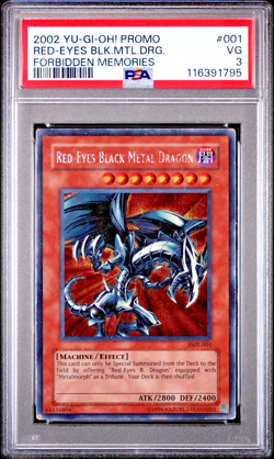 PSA 3 Red-Eyes Black Metal Dragon 2002 Forbidden Memories FMR-001 Secret YUGIOH - Image 1
