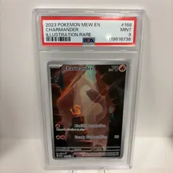 Pokemon TCG Charmander Illustration Rare Scarlet Violet Card 168/165 PSA 9 - Image 1
