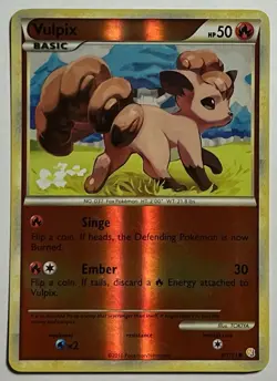 Vulpix 87/123 (MP) Reverse Holo HeartGold & Silver 2010 Pokemon Card TCG - Image 1