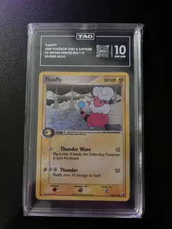 💎 POP 1 💎 STAMPED TAG 10 Pokemon 2005 Flaaffy Ex Unseen Forces Reverse Holo - Image 2