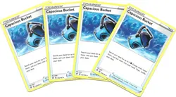 4x CAPACIOUS BUCKET 156/192 -REBEL CLASH Pokemon -Trainer- PLAYSET- NM/MINT - Image 1