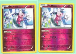 2x MR MIME 52/83 XY GENERATIONS Pokemon RARE - REV HOLO- NM/MINT - 2016 RELEASE - Image 1