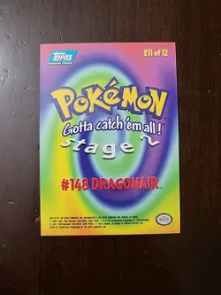 NM! HOLO TOPPS Pokemon 1st Movie Dragonair E11 Of 12 Blue Logo Tv Animation - Image 2