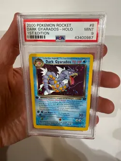 PSA 9 Pokemon Dark Gyarados Holo 1st Edition Ed Team Rocket 2000 #8 - Image 1