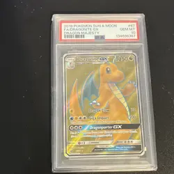 Pokemon Dragonite GX Full Art Ultra Rare Holo 67/70 Dragon Majesty PSA 10 2018 - Image 1