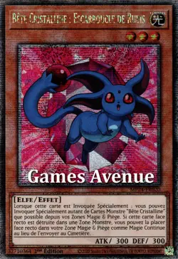 Yu-Gi-Oh ! Bete Cristalline : Escarboucle de Rubis MP24-FR020 VF/QUARTER - Image 1