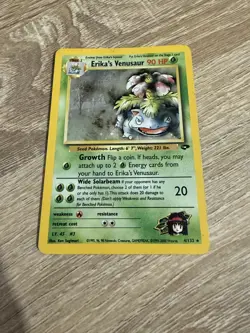 Erika’s Venusaur Holo 4/132 – Gym Challenge (2000) WOTC – Vintage Pokemon Card - Image 1