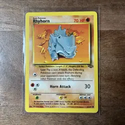 RHYHORN 61/64 Jungle Pokemon Card - Image 1