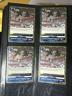Gravity Blade Raging Tiger Play Set (4 Cards) Wings of the Captain (OP06-058) NM - Image 1