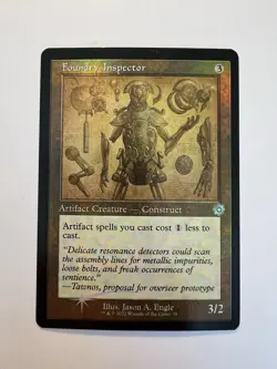 Foundry Inspector - FOIL RETRO FRAME SCHEMATIC - MTG The Brothers' War - NM - Image 1