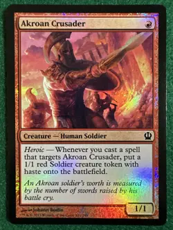 Magic the Gathering Akroan Crusader Theros Foil MTG LP - Image 1