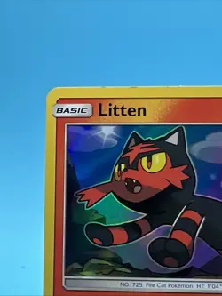 Pokemon TCG - Litten SM02 Promo - Water Web Holo Black Star - NM - Image 4