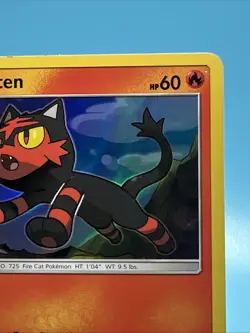 Pokemon TCG - Litten SM02 Promo - Water Web Holo Black Star - NM - Image 5