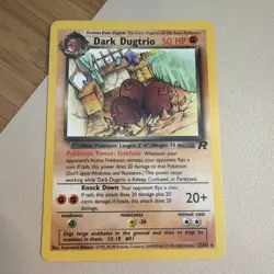 Pokemon Card TCG Dark Dugtrio 23/82 Team Rocket Unlimited Edition Non Holo Rare - Image 1
