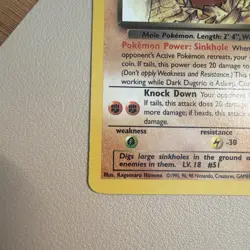 Pokemon Card TCG Dark Dugtrio 23/82 Team Rocket Unlimited Edition Non Holo Rare - Image 2